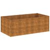 vidaXL Upph&aelig;kka&eth; Gar&eth;ker 196x100x69 cm Corten St&aacute;l