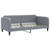 vidaXL Svefns&oacute;fi Lj&oacute;sgr&aacute;r 90x190 cm Efnis&aacute;kl&aelig;&eth;i