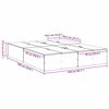 vidaXL Rúmgrind með geymslurými með geymslu Sonoma Eik 140 x 190 cm