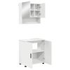 vidaXL Ba&eth;herbergismublasett 2 pcs Hv&iacute;tt Samsettur vi&eth;ur & metal