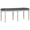 vidaXL Bekkur D&ouml;kkgr&aacute;tt 110x40x49 cm Flauel