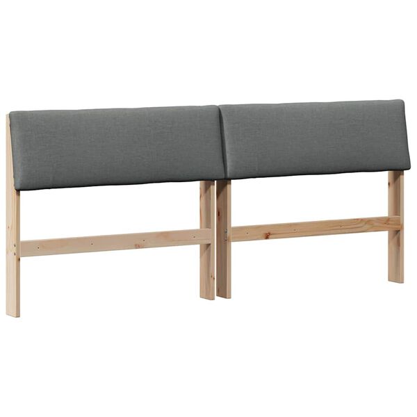 vidaXL B&oacute;lstru&eth; r&uacute;mgafl D&ouml;kk gr&aacute; 200 cm Solid furuhikk