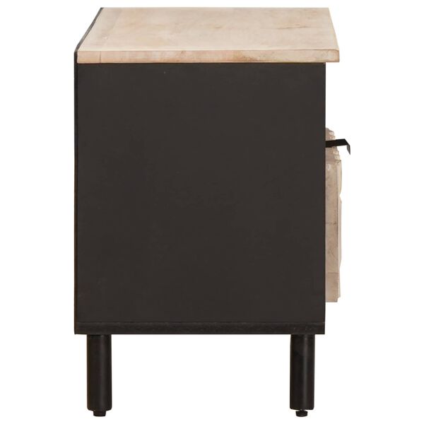 vidaXL Sj&oacute;nvarpssk&aacute;pur Hv&iacute;ta &thorn;vott &aacute;fer&eth; 80 x 33 x 46 cm Hart mang&oacute;tr&eacute;