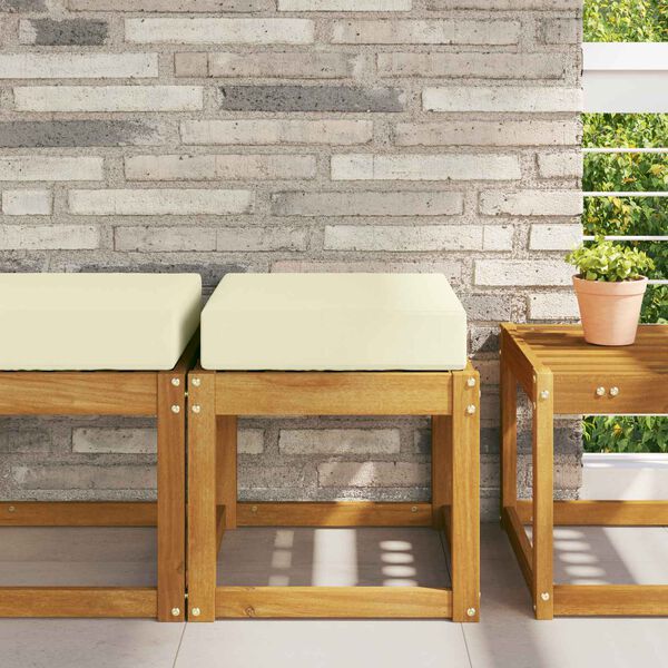 vidaXL Utandyra s&aelig;ti p&uacute;&eth;i Rj&oacute;malitur 40 x 40 x 8 cm 100% p&oacute;l&yacute;ester