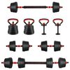 vidaXL 4 &iacute; 1 &thorn;yngdarhandf&aelig;rusett, stangir og kettlebell 20kg 20kg