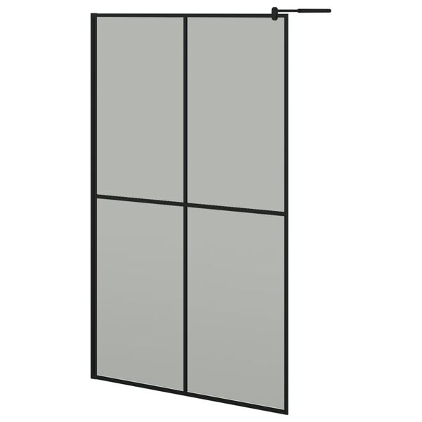vidaXL Sturtuskjár fyrir Walk-in Sturtu 118x190 cm Dökkt Hert Gler