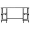 vidaXL Skrifborð Gráir Sonoma Eik 140x50x75 cm Málmur/Samsettur Viður