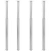 vidaXL &Uacute;tdraganlegir Bor&eth;f&aelig;tur 4 stk. Ry&eth;fr&iacute;tt st&aacute;l 710 mm-1100 mm