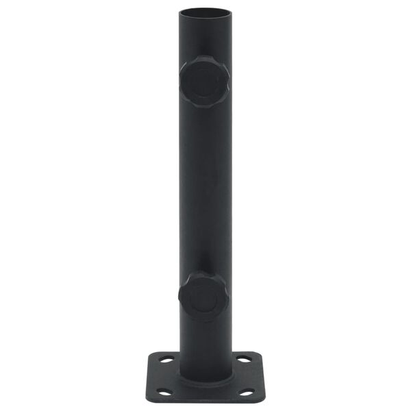 vidaXL F&oacute;tur fyrir S&oacute;lhl&iacute;f &Oslash;32/34/38 mm Mattsvart St&aacute;l