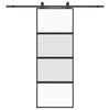 vidaXL rennihur&eth; me&eth; v&eacute;lb&uacute;na&eth;arsetti Svart 76x205 cm Hert Gler