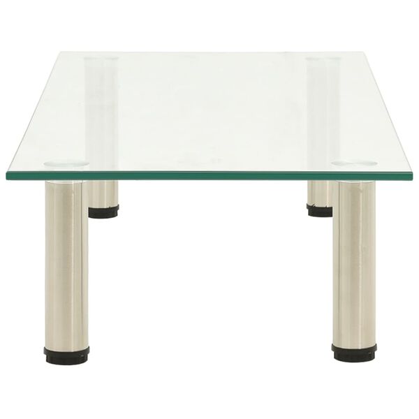 vidaXL Sjónvarpsskenkur Glær 80x35x17 cm Hert Gler