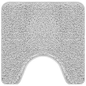 vidaXL Rennivettur baðmotta með klippi fyrir salernis Grár 50 x 50 cm