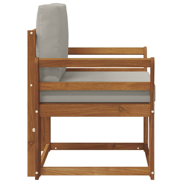 vidaXL &Uacute;tis&oacute;fi Solid Akas&iacute;uskei&eth; og P&oacute;lyester N&aacute;tt&uacute;ruleg og lj&oacute;s gr&aacute;