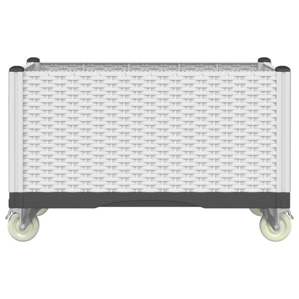 vidaXL Gr&oacute;&eth;urkassi me&eth; Hj&oacute;lum Hv&iacute;tur 80x50x54 cm PP