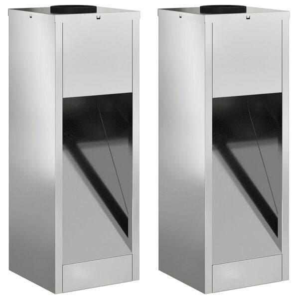 vidaXL Sól LED leiðarljós 2 pcs Galvaniseruð Galvaniseruð