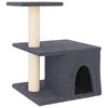 vidaXL Kattatr&eacute; me&eth; S&iacute;salkl&oacute;rustaurum D&ouml;kkgr&aacute;tt 48 cm