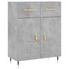 vidaXL Skenkur Steypugr&aacute;r 69,5x34x90 cm Samsettur Vi&eth;ur