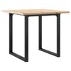 vidaXL Bor&eth;stofubor&eth; O-grind 80x80x75,5 cm Gegnheil Fura og Steypuj&aacute;rn