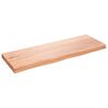 vidaXL Ba&eth;herbergisbor&eth;plata Lj&oacute;sbr&uacute;n 80x30x(2-4)cm Me&eth;h&ouml;ndla&eth;ur Vi&eth;ur