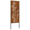 vidaXL Gar&eth;s b&uacute;na&eth; skj&aacute;r Bl&oacute;m Rusty 50 x 140 cm Ve&eth;ra&eth; st&aacute;l