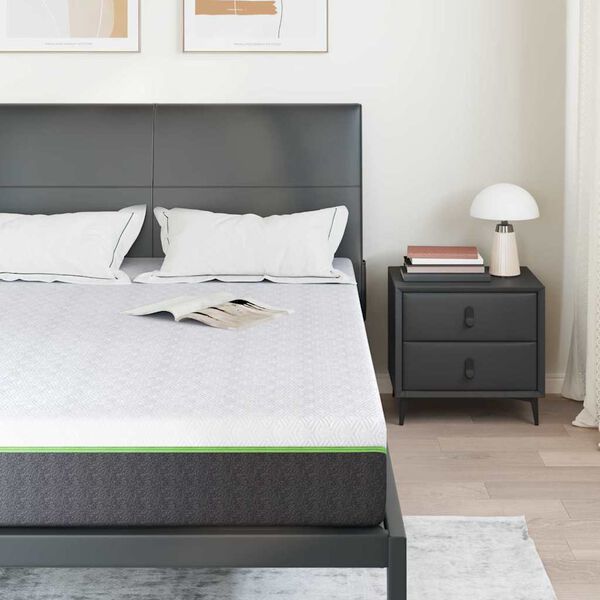 vidaXL D&yacute;na Hv&iacute;tur og gr&aacute; 140 x 200 cm Jakard efni