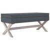 vidaXL Geymslust&oacute;ll D&ouml;kkgr&aacute;r 110x45x49 cm Flauel