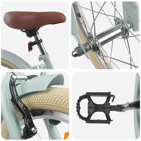 vidaXL Barnahj&oacute;l 20 Tommur fyrir 6-11 &aacute;ra L&eacute;tt gr&aelig;nn