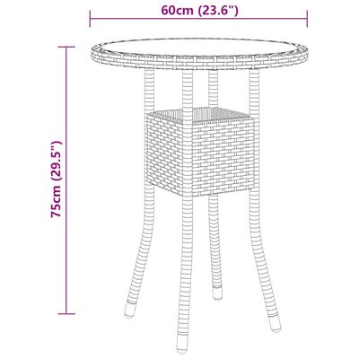 vidaXL Garðsófasett 5 Hlutir Pólýrattan Svart