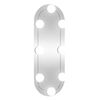 vidaXL Veggspegill me&eth; LED lj&oacute;sum 15x40 cm Gler Spor&ouml;skjulaga