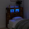 vidaXL LED H&ouml;f&eth;agafl Reyklitu&eth; Eik 100x18,5x103,5 cm Samsettur Vi&eth;ur