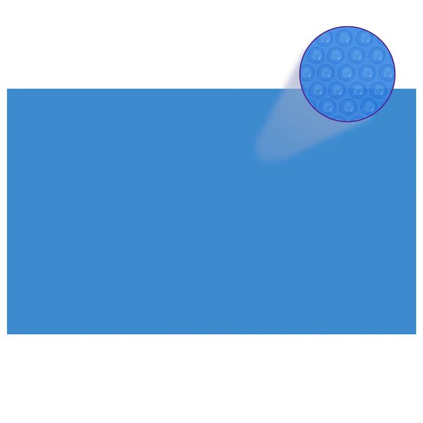 vidaXL Rétthyrnd Yfirbreiðsla fyrir Sundlaugar 500x300 cm PE Blá