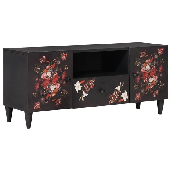 vidaXL Geymsk&aacute;pur me&eth; hur&eth; Marglitur 105 x 33,5 x 46 cm Hart mang&oacute;tr&eacute;