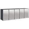 vidaXL R&uacute;llusk&aacute;pur fyrir 3 ruslatunnur Antras&iacute;t 340 x 77.5 x 115.5 cm