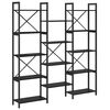 vidaXL Hilla Svartur Eik 156 x 25 x 167 cm Samsettur vi&eth;ur
