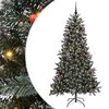 vidaXL Gervi j&oacute;latr&eacute; me&eth; 300 LED Gr&aelig;nn 180 cm PVC, plast og st&aacute;l