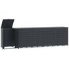 vidaXL Sorptunnugeymsla fyrir 6 tunnur 414x79x117 cm Reykgr&aacute;tt St&aacute;l