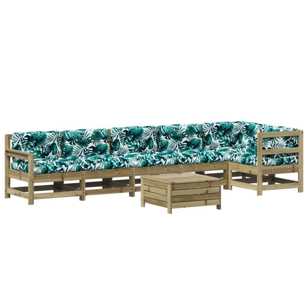 vidaXL 7 Parta Gar&eth;s&oacute;fasett me&eth; Sessum Gagnvarin Fura