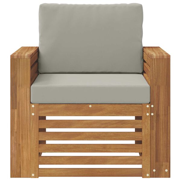 vidaXL &Uacute;ti s&oacute;fasett Solid Akas&iacute;uskei&eth; og P&oacute;lyester N&aacute;tt&uacute;rulegur