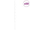 vidaXL 50 stk Sp&iacute;ralsto&eth;ir fyrir Pl&ouml;ntur 170 cm S&iacute;nkh&uacute;&eth;a&eth; St&aacute;l
