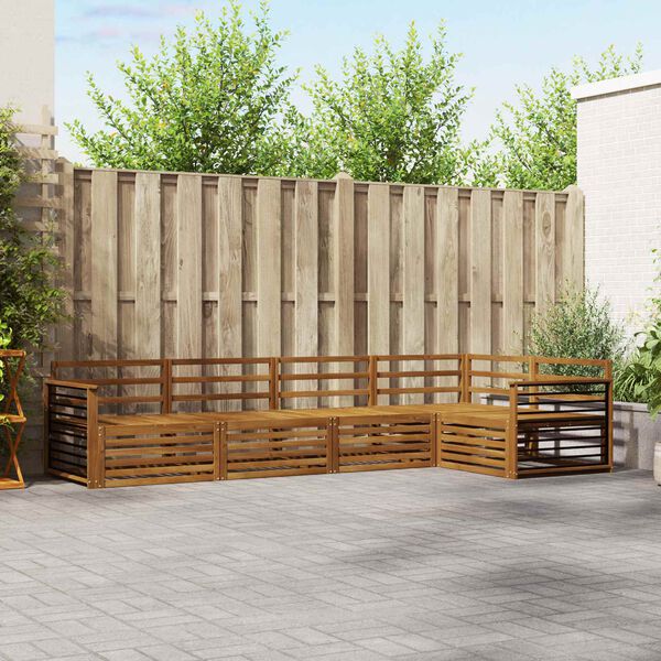 vidaXL &Uacute;ti s&oacute;fasett 5 pcs N&aacute;tt&uacute;rulegur Hrein akas&iacute;utr&eacute;