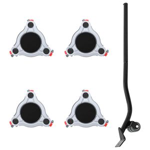 vidaXL h&uacute;sgagnar&uacute;llur 4 stk me&eth; lyftara 14,5x13,5x4 cm st&aacute;l 400 kg