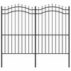 vidaXL Gar&eth;gir&eth;ing Woerden me&eth; Spj&oacute;ttoppi Svart 240x175 cm St&aacute;l