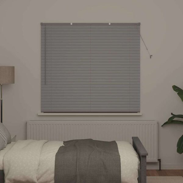vidaXL Venet&iacute;sk blindi Silfur 130 x 150 cm &Aacute;l