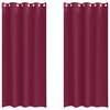 vidaXL Svartgard&iacute;nur me&eth; hringjum 2 pcs V&iacute;nrau&eth;ur 245 x 140 cm