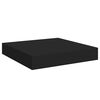vidaXL Vegghengdar Hillur 4 stk. Svartar 23x23,5x3,8 cm MDF