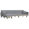 vidaXL L-laga Svefns&oacute;fi 275x140x70 cm Lj&oacute;sgr&aacute;tt Tau&aacute;kl&aelig;&eth;i