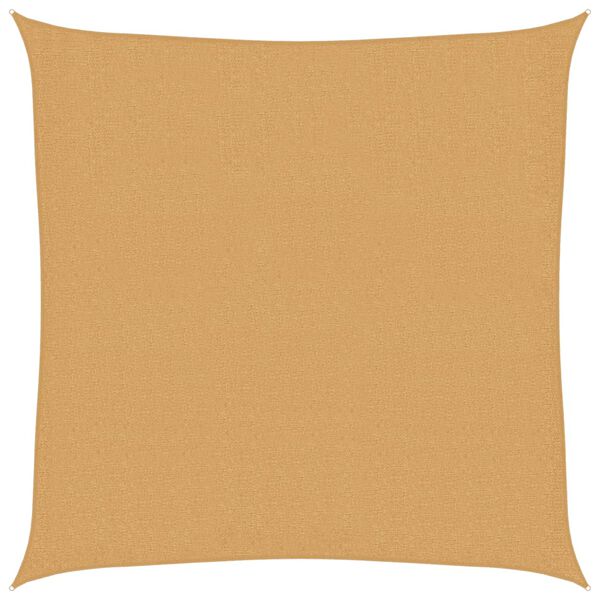 vidaXL Sólskyggni Sólsegl 160 g/m² Ferningur Sandlitað 3x3 m HDPE