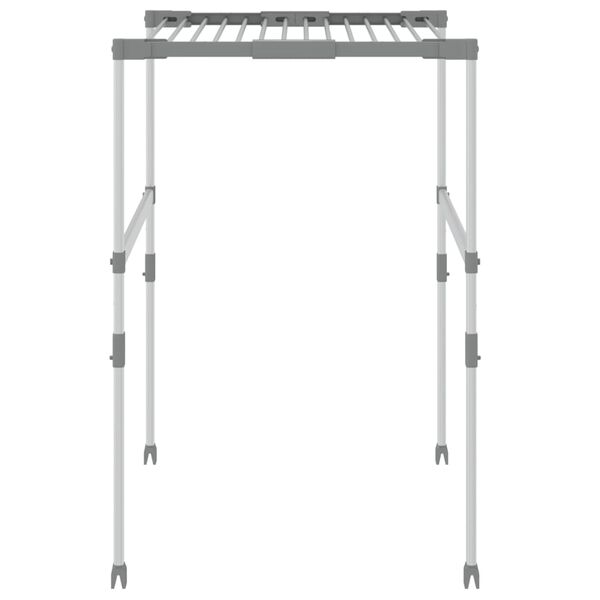 vidaXL Þvottaþurrkur 83x(50-55)x(40-85) cm Ál