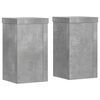 vidaXL Pl&ouml;ntustandar 2 stk Steypugr&aacute;tt 10x10x18 cm Samsettur Vi&eth;ur