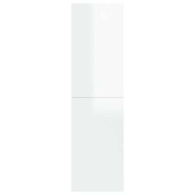 803374 vidaXL TV Cabinet High Gloss White 30,5x30x110 cm Chipboard
